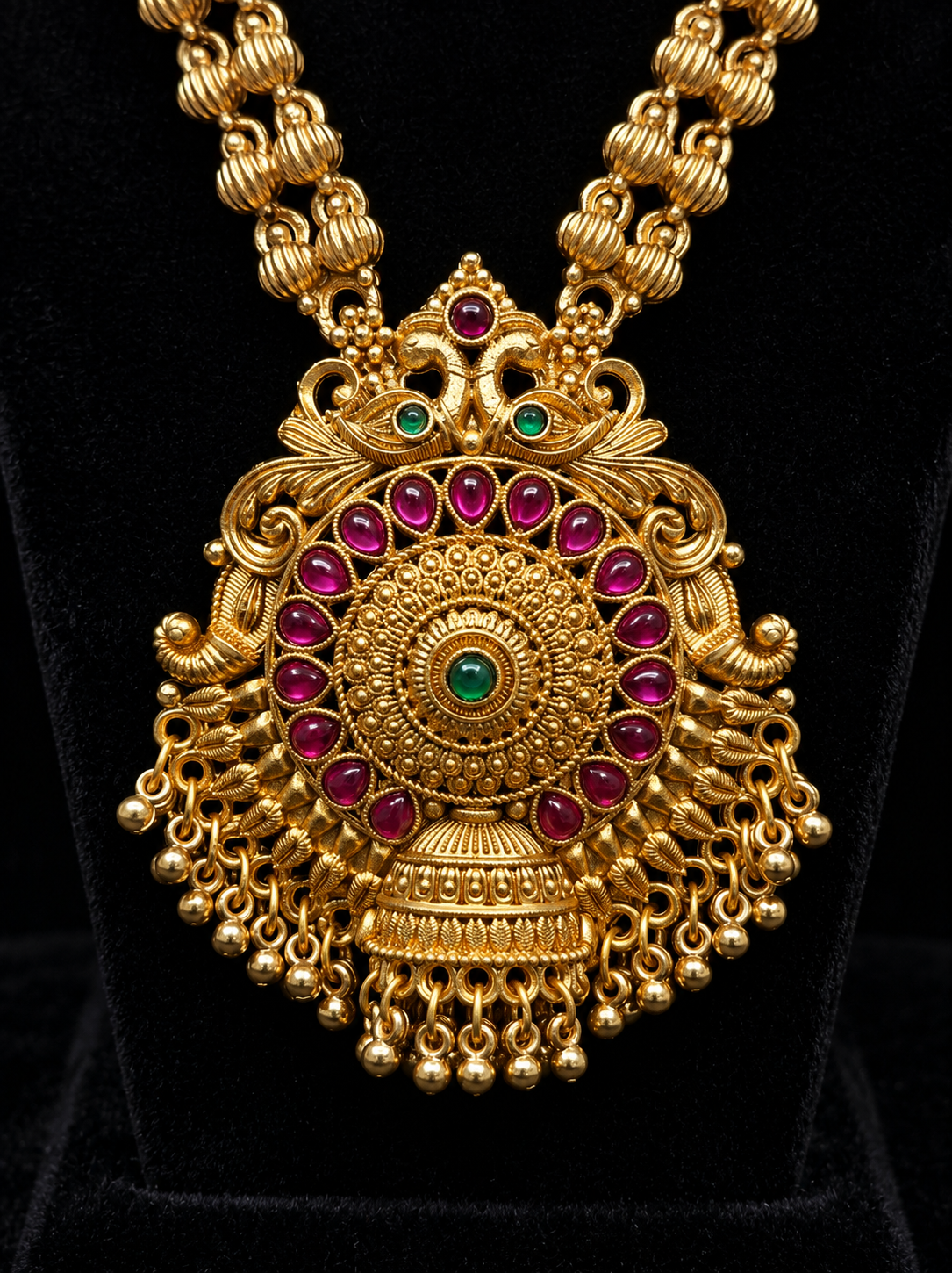 Gold Long Necklace Set
