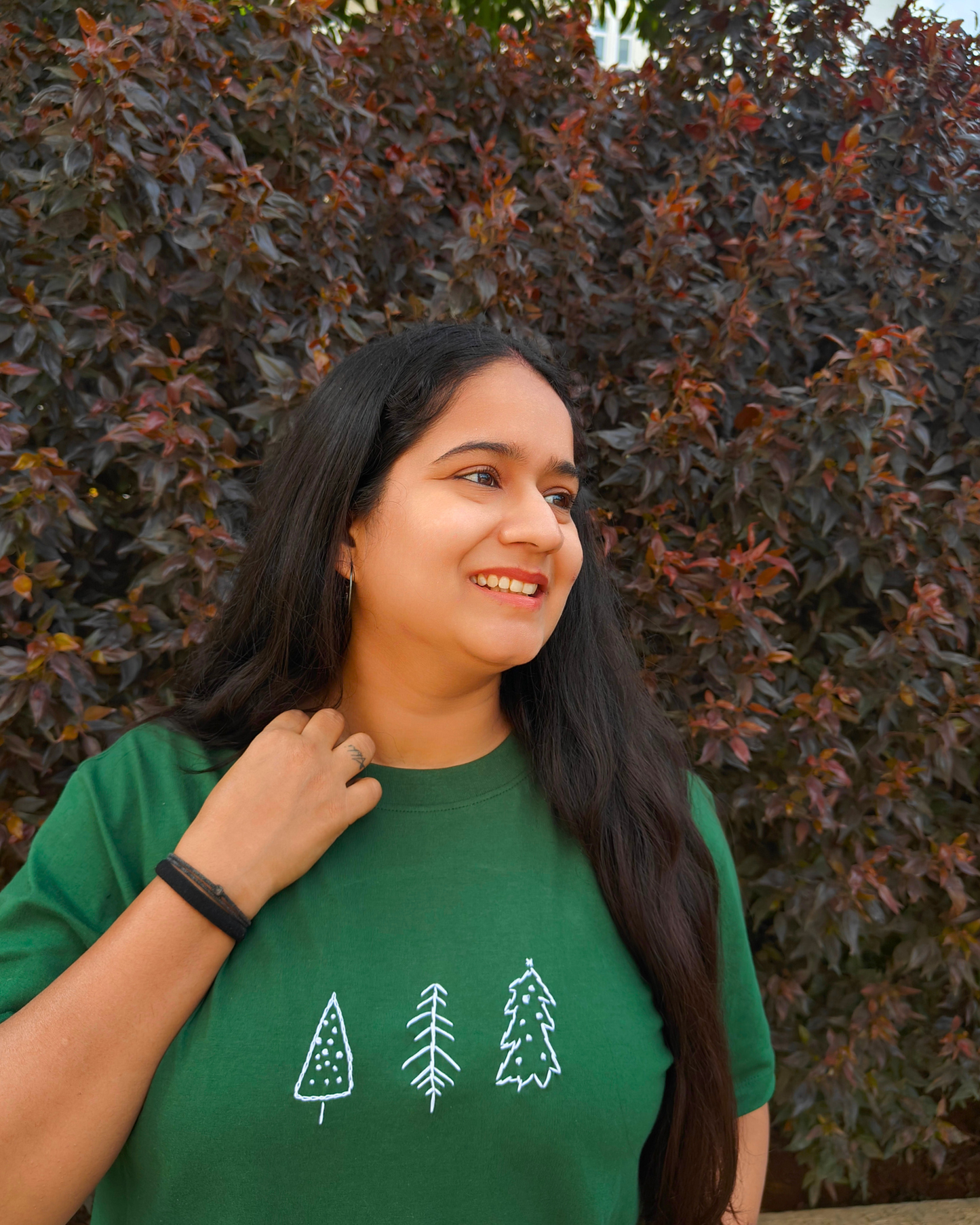 Hand Embroidered Xmas themed Tshirts