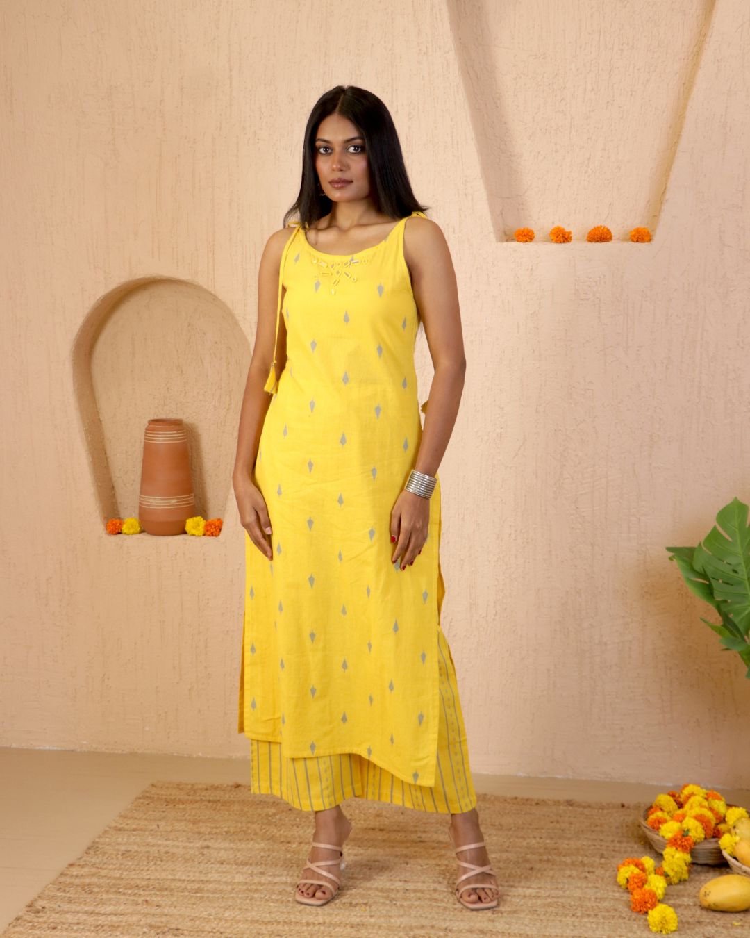 Tangy Jamdani Spaghetti Kurta Set