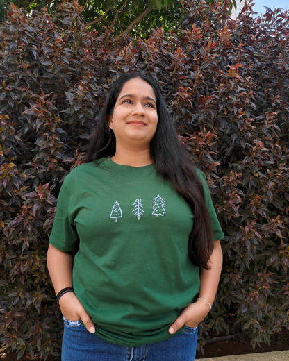 Hand Embroidered Xmas themed Tshirts