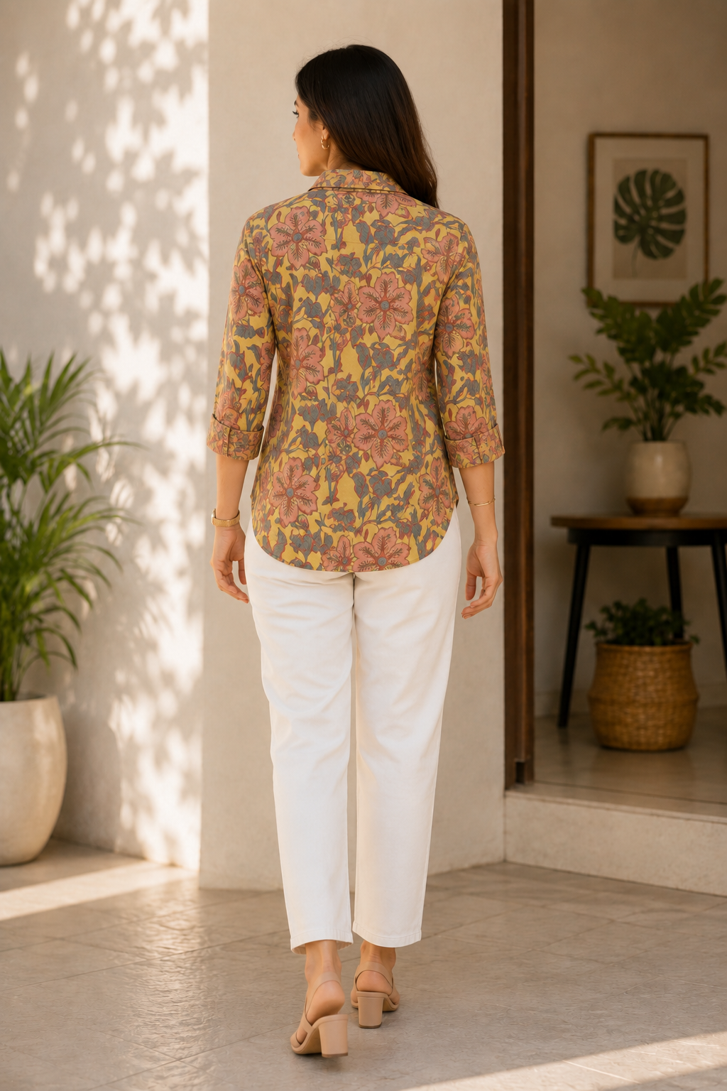 Heritage Floral Print Shirt – Ochre & Rose
