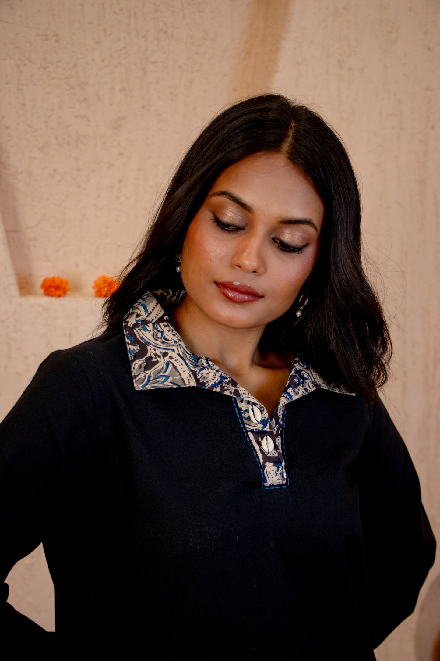 Kalamkari Black Cotton Co-ord Set