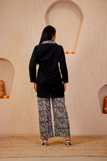 Kalamkari Black Cotton Co-ord Set