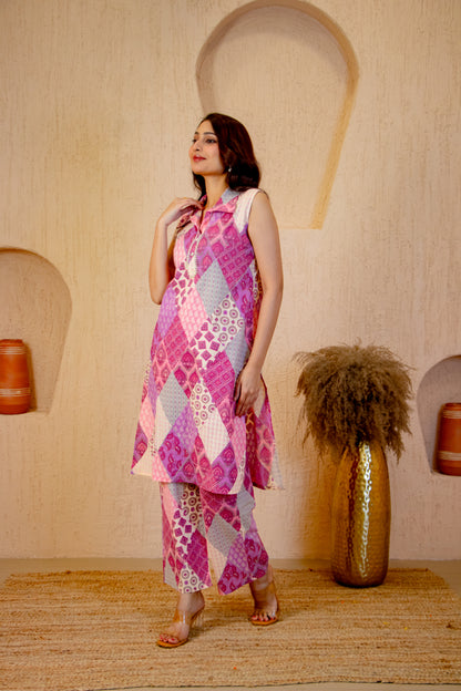Pink Printed Co-Ord Set