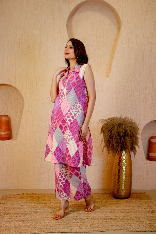 Pink Printed Co-Ord Set