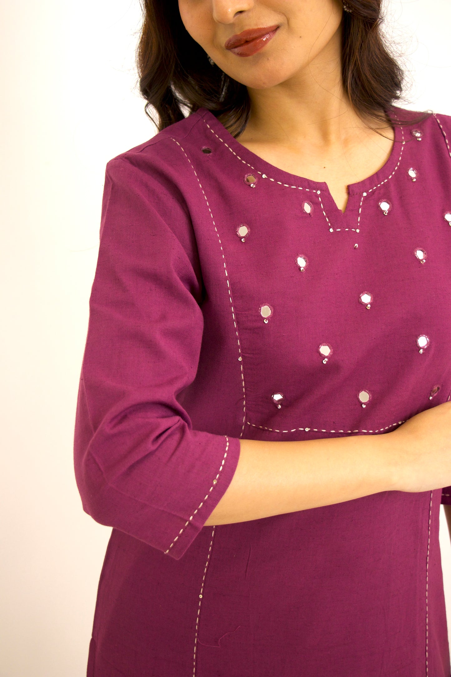 Meher ~ Festive Casual Deep Purple Kurta