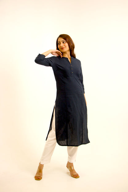 Twilight ~ Ease & Comfort Navy Blue Kurta