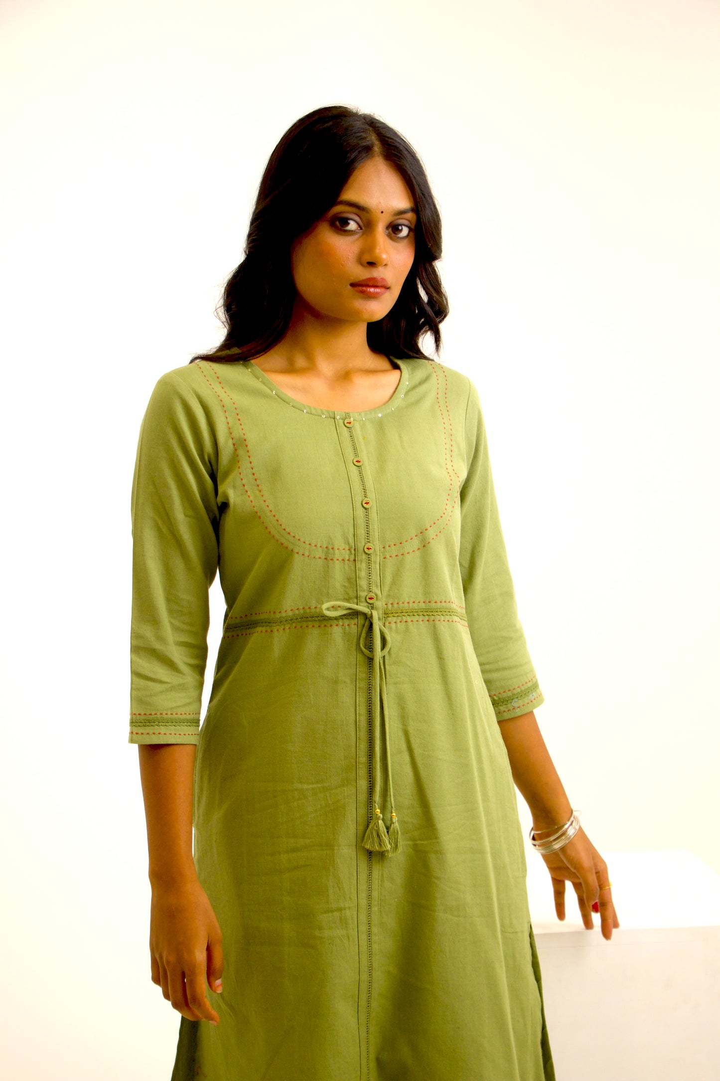Aurora ~ Ease & Comfort Sage Green Kurta