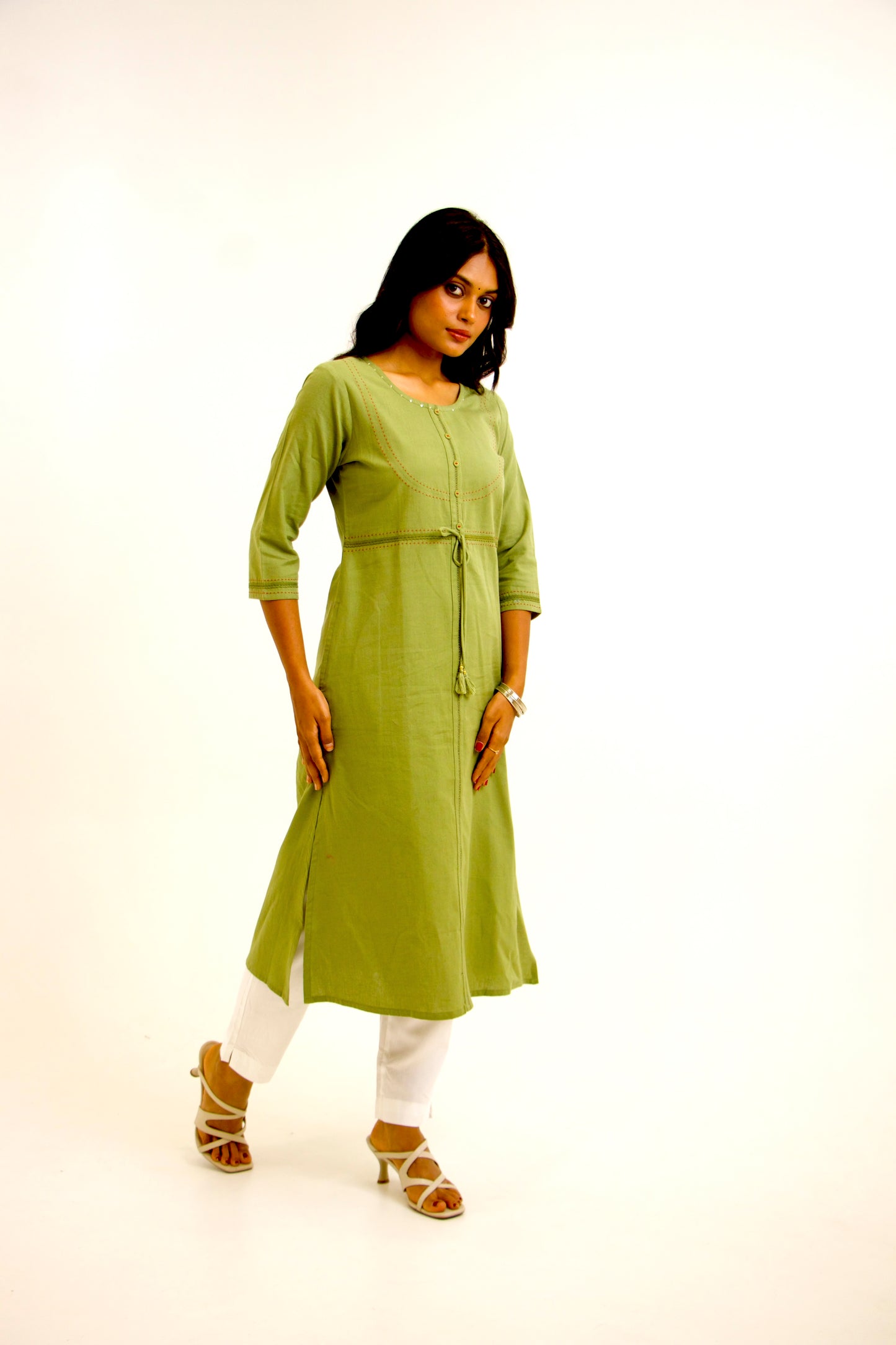 Aurora ~ Ease & Comfort Sage Green Kurta