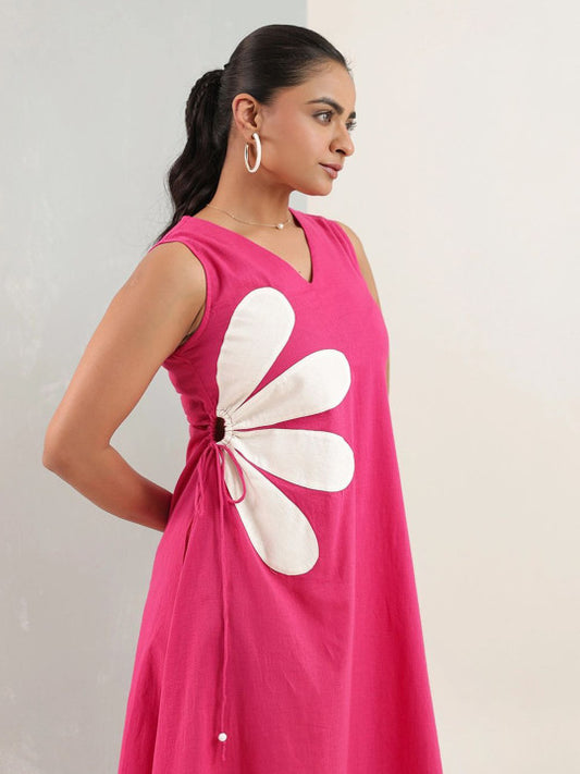 Kaya Side-Applique A-line midi