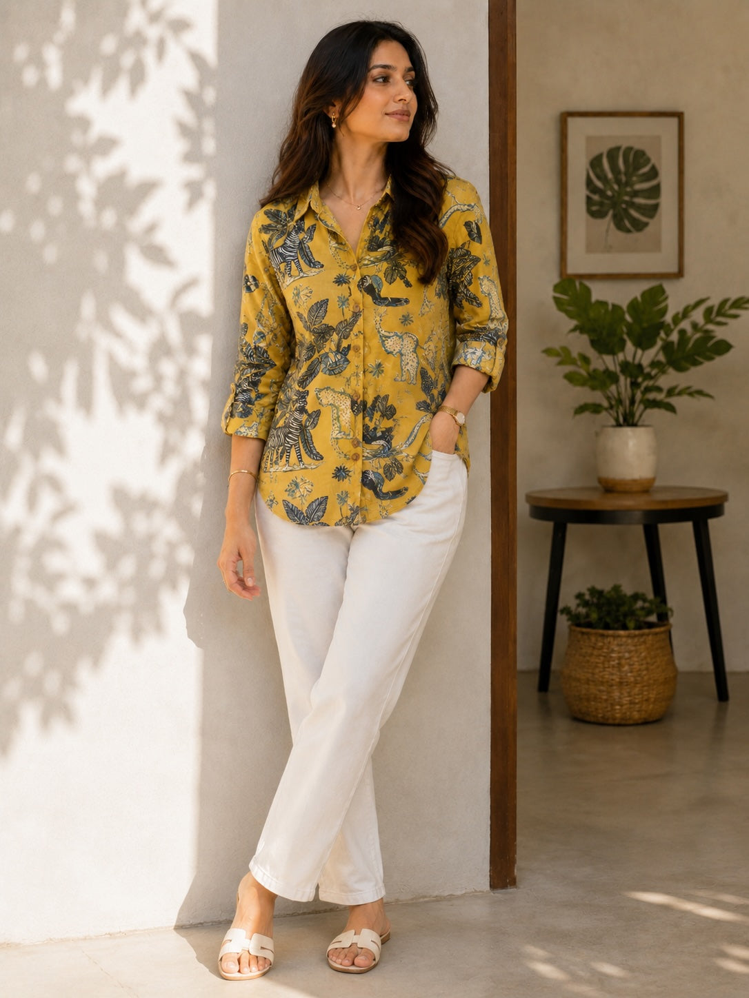 Heritage Wildlife Print Shirt – Mustard
