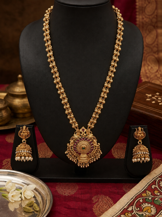 Gold  Long Necklace Set