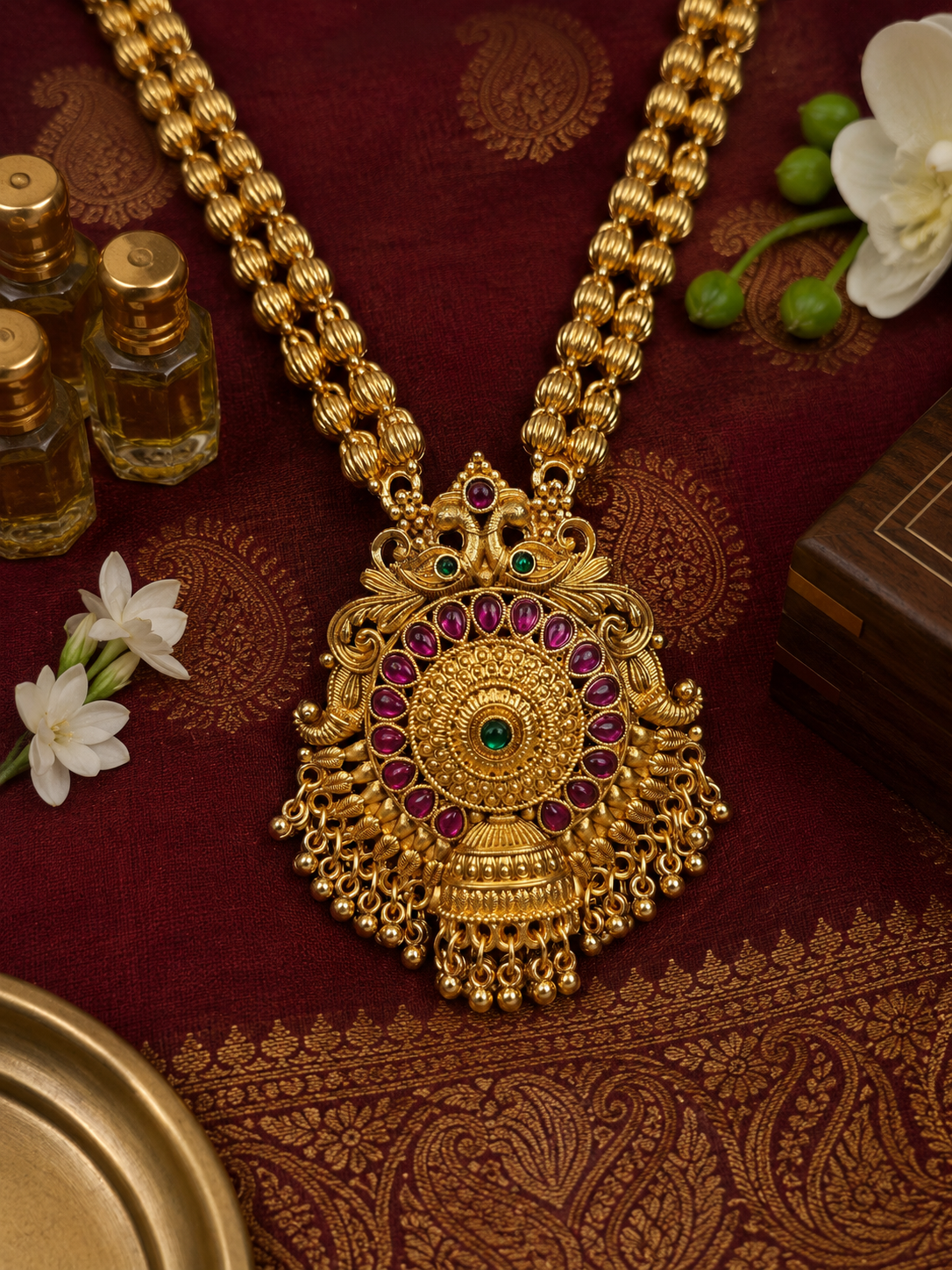 Heritage Peacock Necklace Set